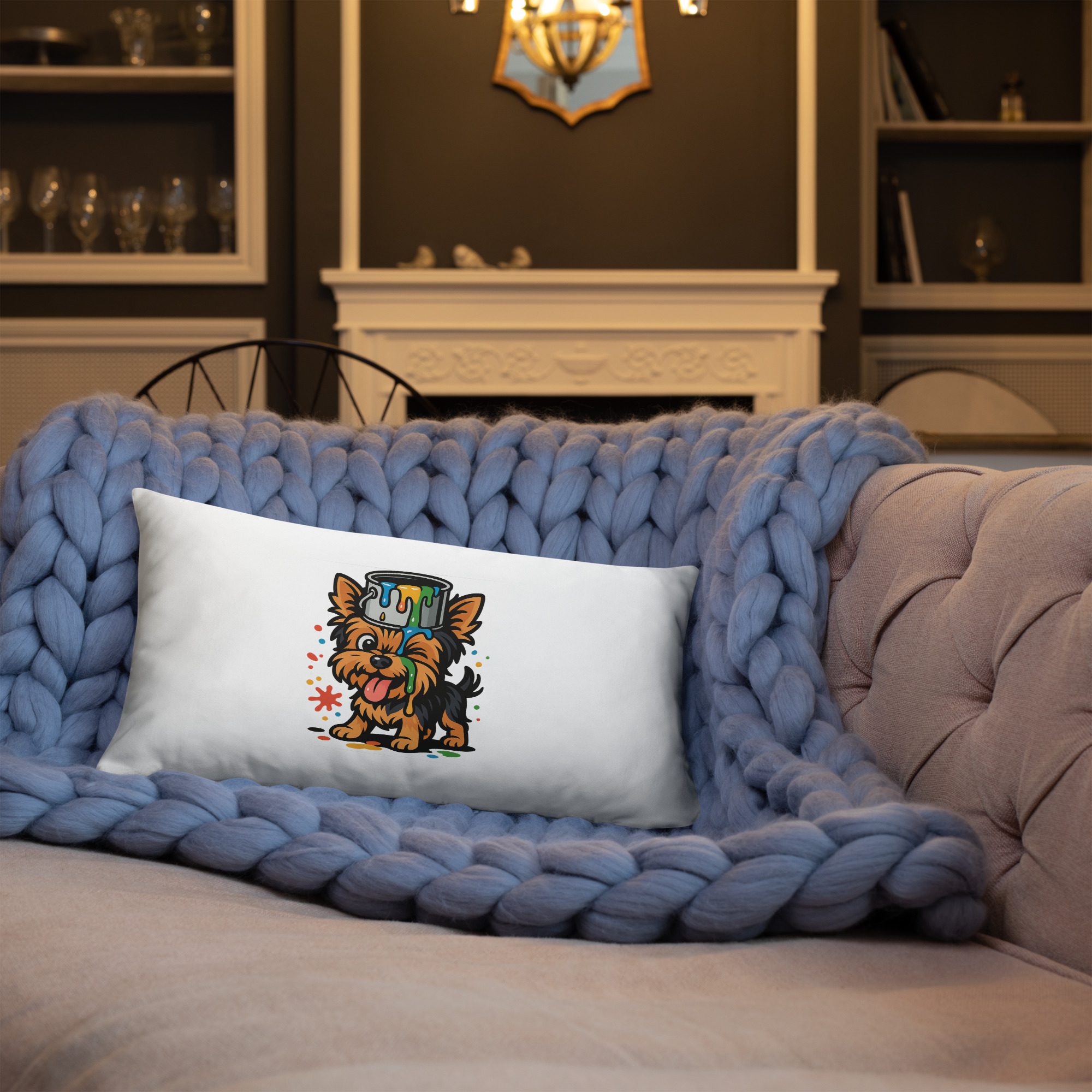 Yorkie Paint Splash Pillow - Image 22
