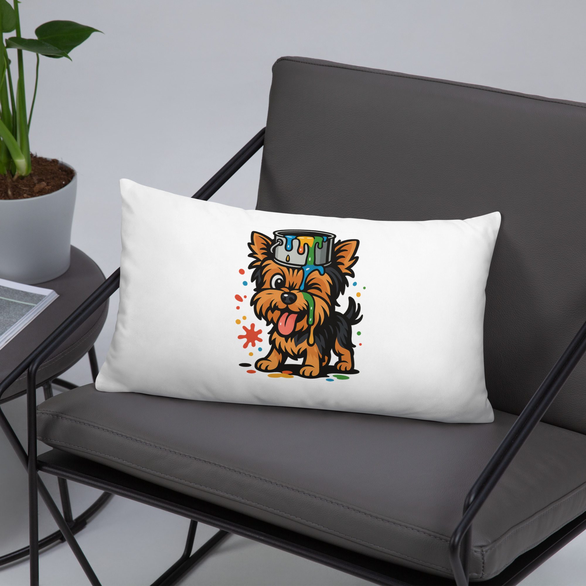 Yorkie Paint Splash Pillow - Image 23