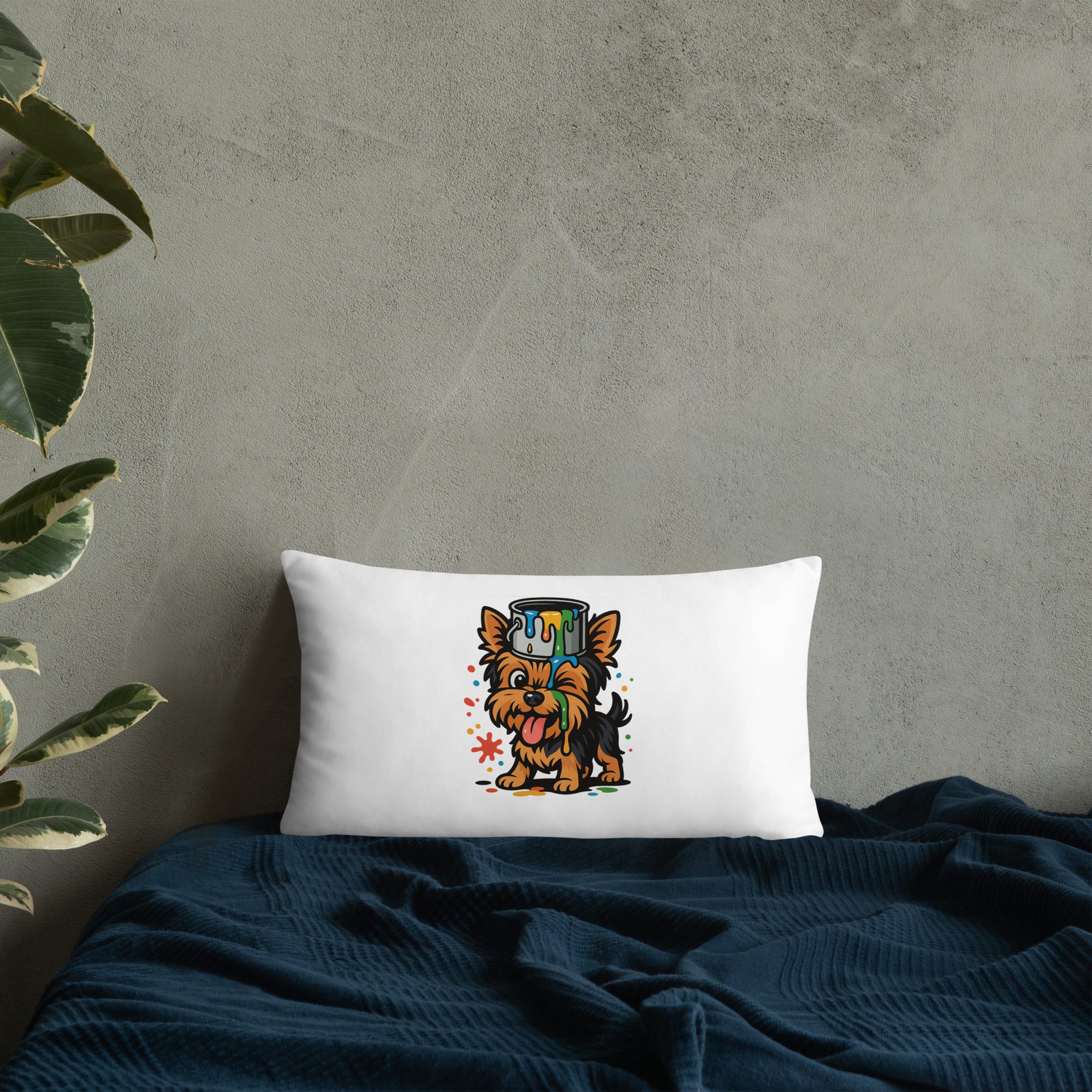 Yorkie Paint Splash Pillow - Image 16