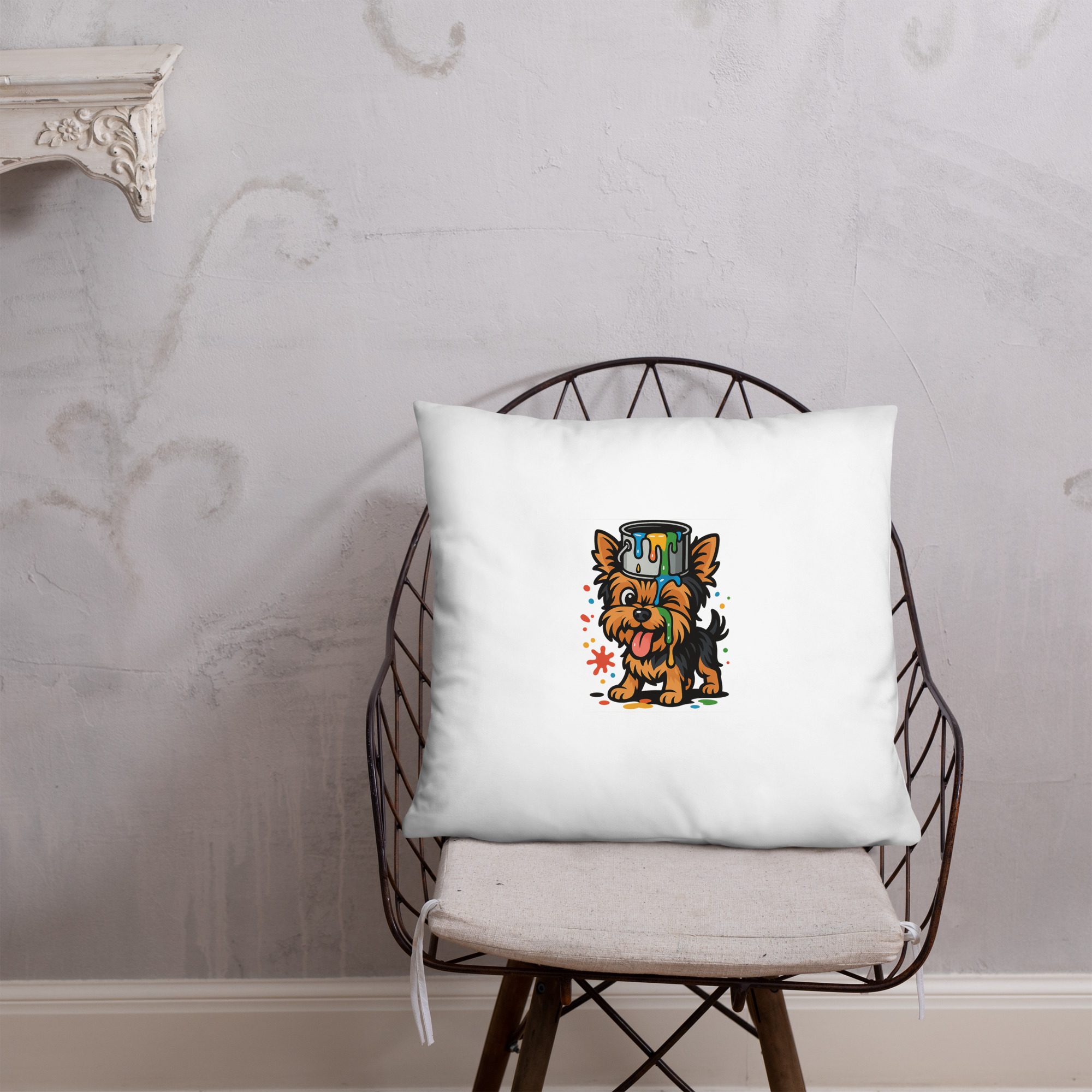 Yorkie Paint Splash Pillow - Image 25