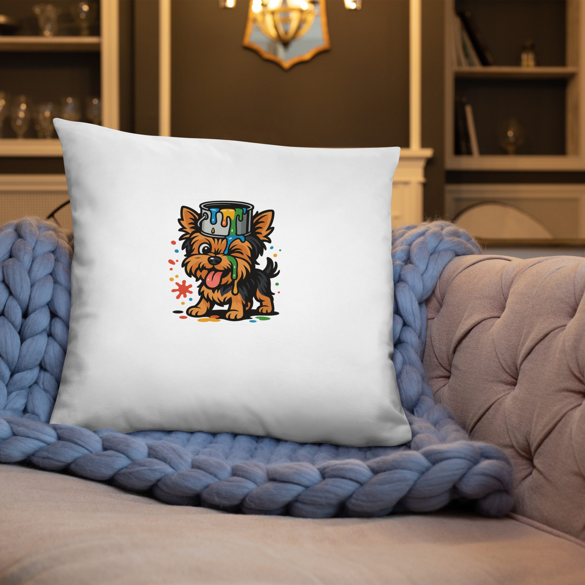 Yorkie Paint Splash Pillow - Image 18