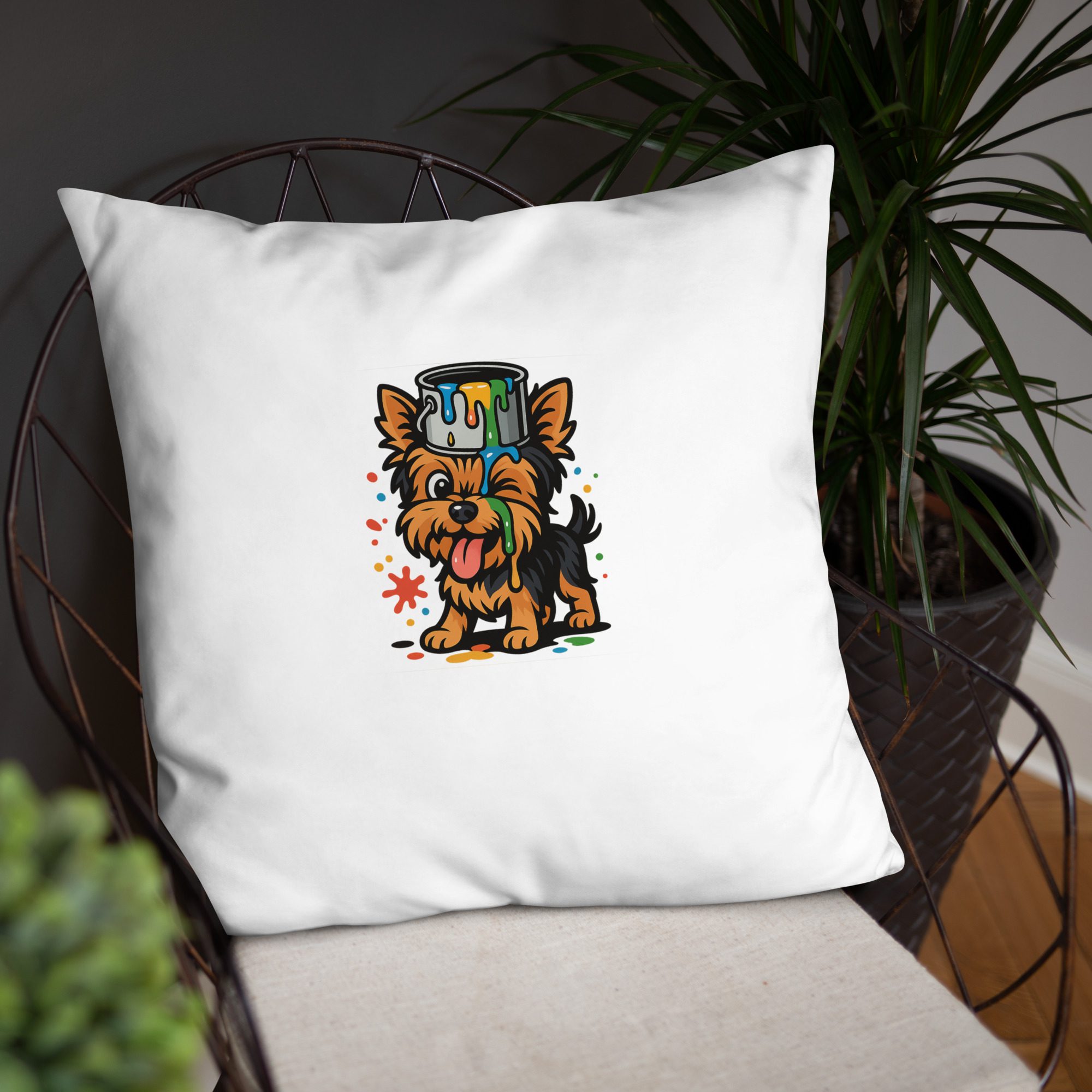 Yorkie Paint Splash Pillow - Image 27