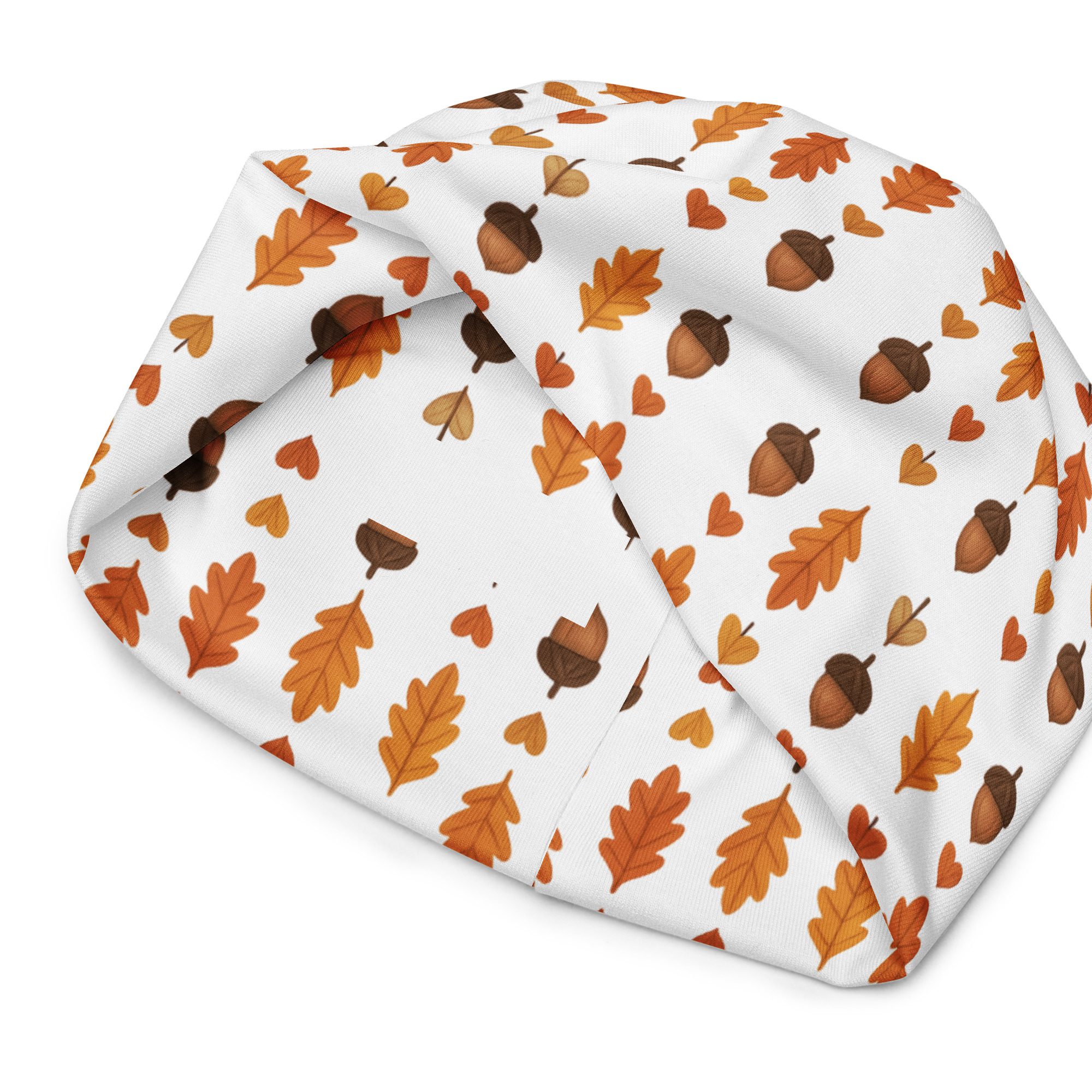 Autumn Acorns & Leaves All-Over Print Beanie | Cozy Fall Accessory - Image 6