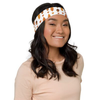 Autumn Acorns & Leaves Headband | Cozy Fall Stretch Unisex Hairband