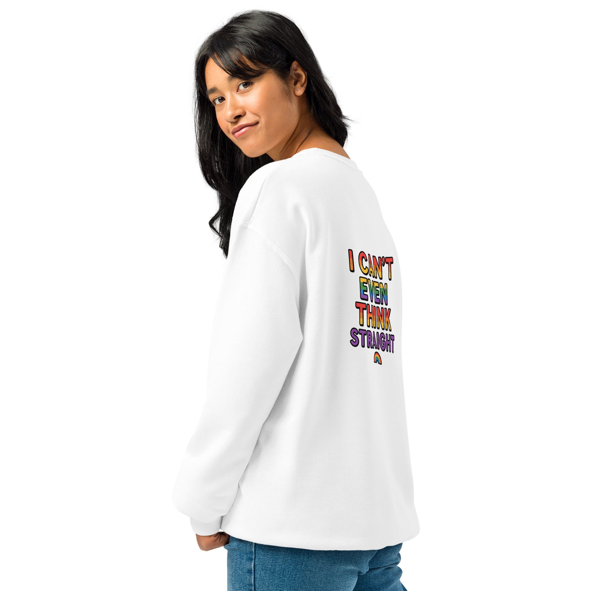 I Can’t Even Think Straight Crewneck Unisex Sweatshirt - Image 7