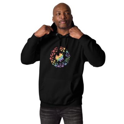 Rainbow Swirl Unisex Premium Hoodie – Express Yourself in Living Color