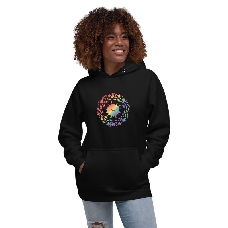Rainbow Swirl Unisex Premium Hoodie – Express Yourself in Living Color - Image 4