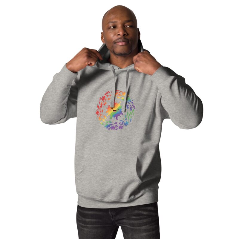 Rainbow Swirl Unisex Premium Hoodie – Express Yourself in Living Color - Image 34