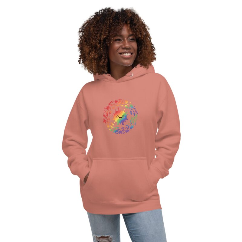 Rainbow Swirl Unisex Premium Hoodie – Express Yourself in Living Color - Image 15