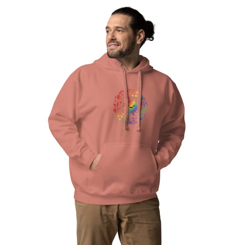 Rainbow Swirl Unisex Premium Hoodie – Express Yourself in Living Color - Image 16