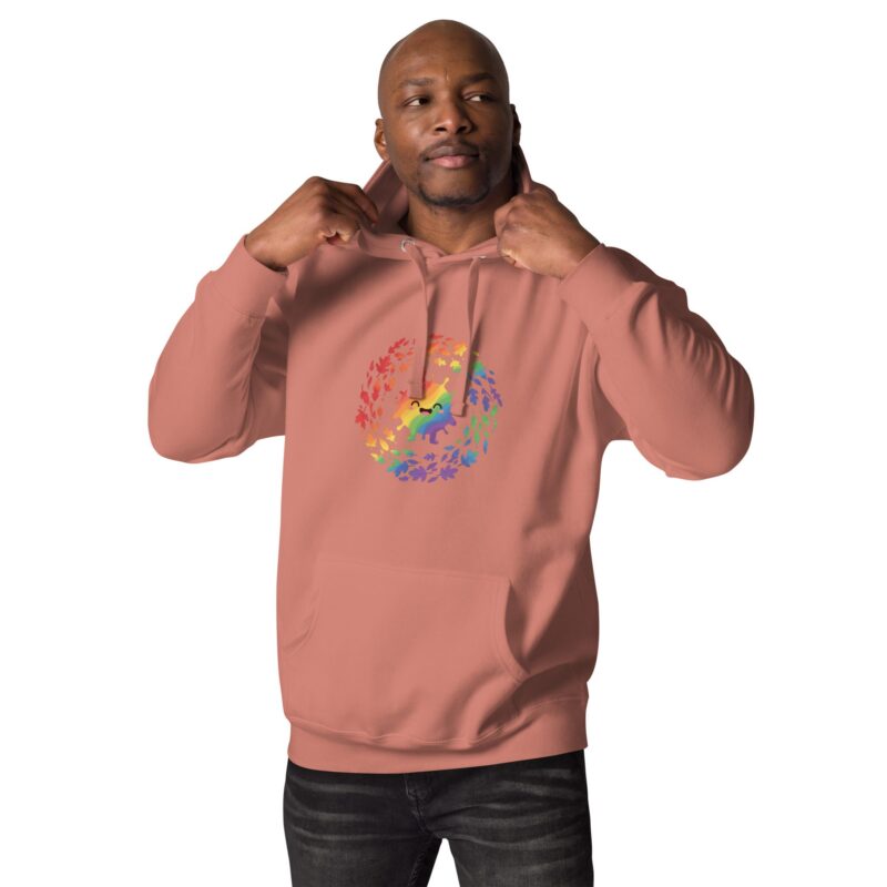 Rainbow Swirl Unisex Premium Hoodie – Express Yourself in Living Color - Image 32