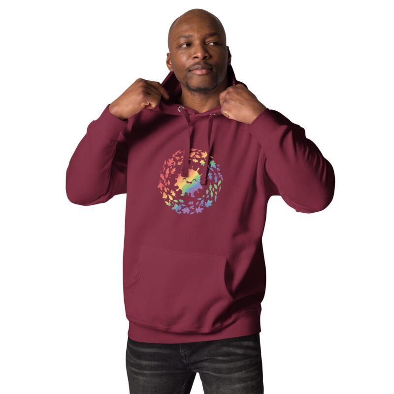 Rainbow Swirl Unisex Premium Hoodie – Express Yourself in Living Color - Image 26