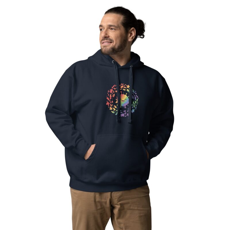 Rainbow Swirl Unisex Premium Hoodie – Express Yourself in Living Color - Image 9