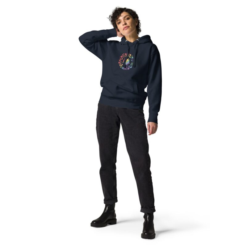 Rainbow Swirl Unisex Premium Hoodie – Express Yourself in Living Color - Image 10