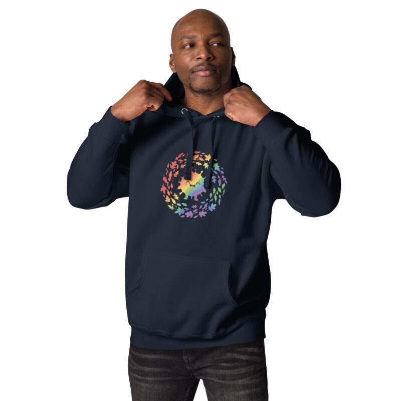 Rainbow Swirl Unisex Premium Hoodie – Express Yourself in Living Color - Image 24