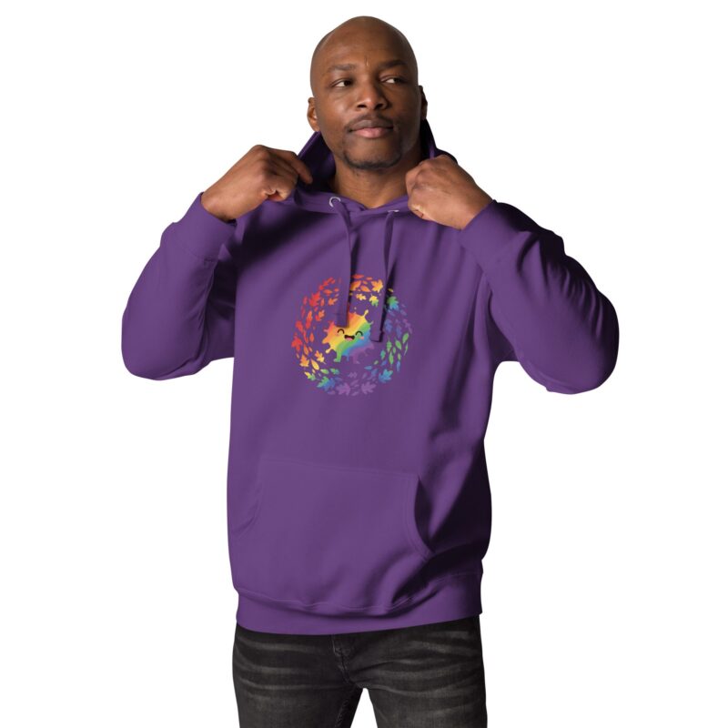 Rainbow Swirl Unisex Premium Hoodie – Express Yourself in Living Color - Image 30