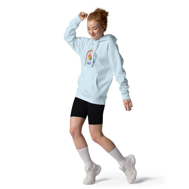 Rainbow Swirl Unisex Premium Hoodie – Express Yourself in Living Color - Image 19