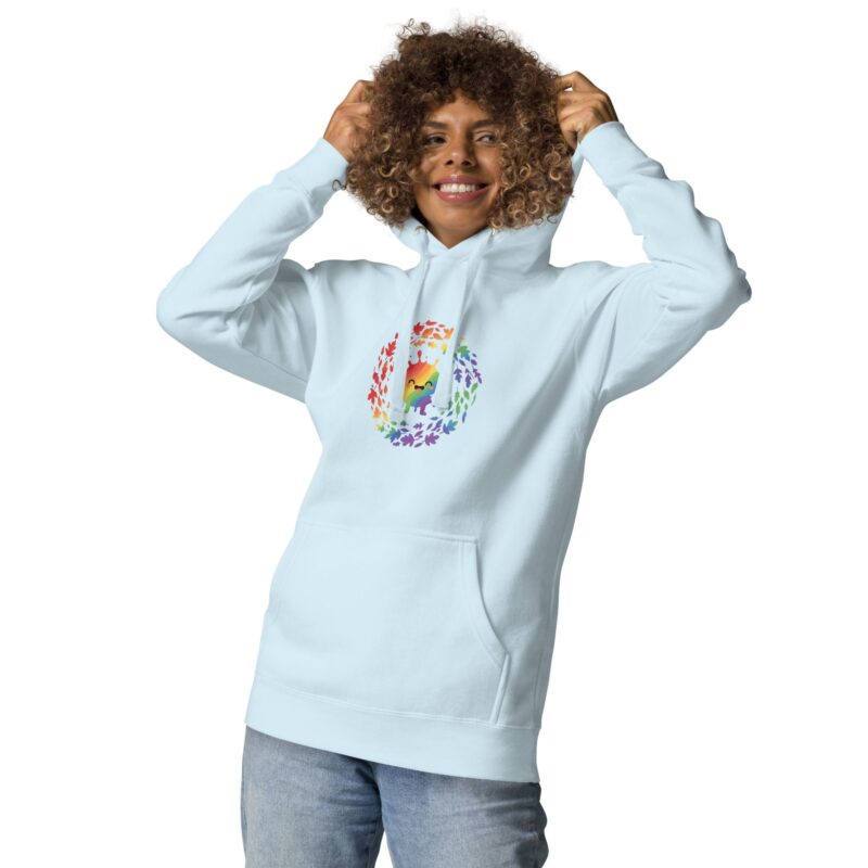 Rainbow Swirl Unisex Premium Hoodie – Express Yourself in Living Color - Image 20