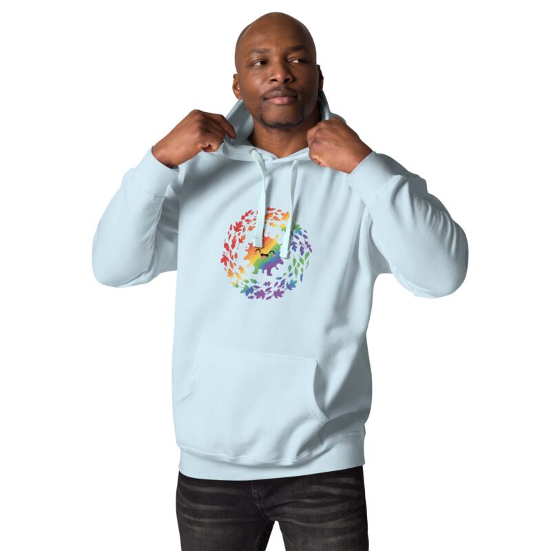 Rainbow Swirl Unisex Premium Hoodie – Express Yourself in Living Color - Image 36