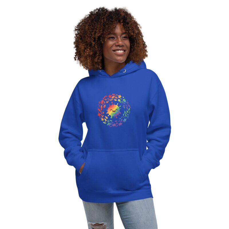 Rainbow Swirl Unisex Premium Hoodie – Express Yourself in Living Color - Image 12