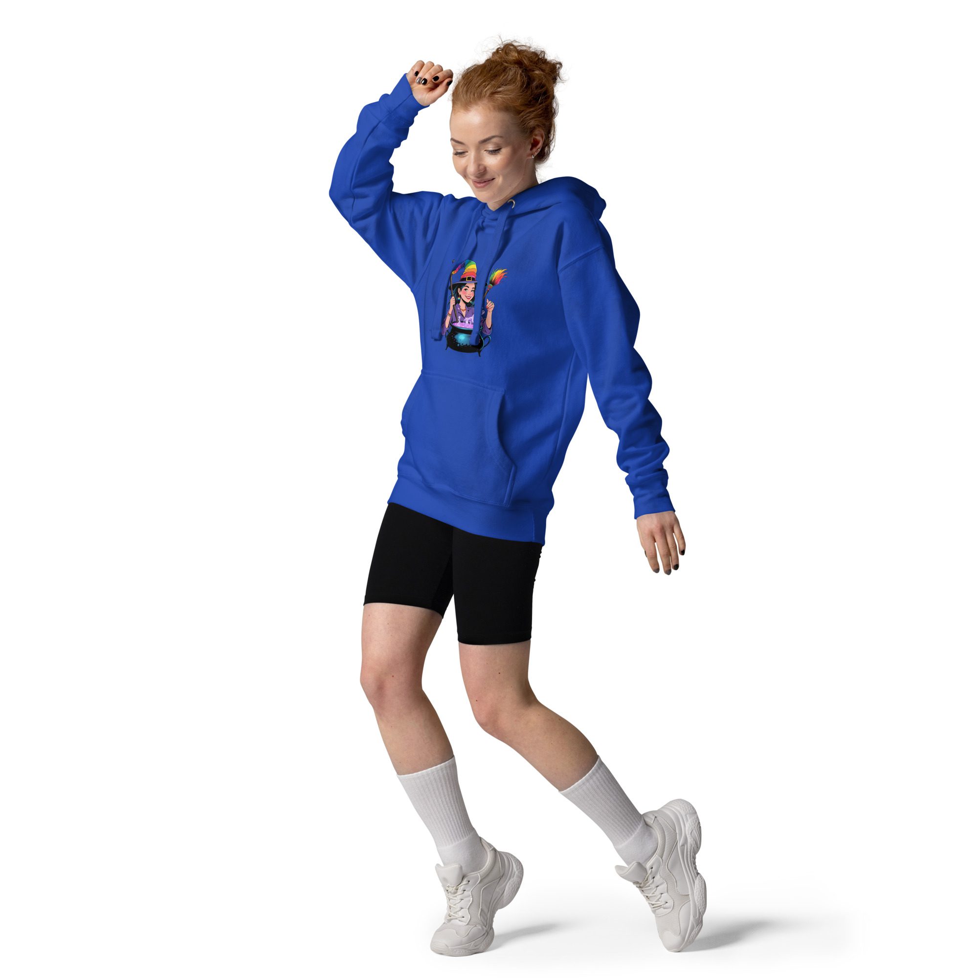 Rainbow Witch Cauldron Unisex Premium Hoodie | Colorful Halloween Pride Pullover - Image 13