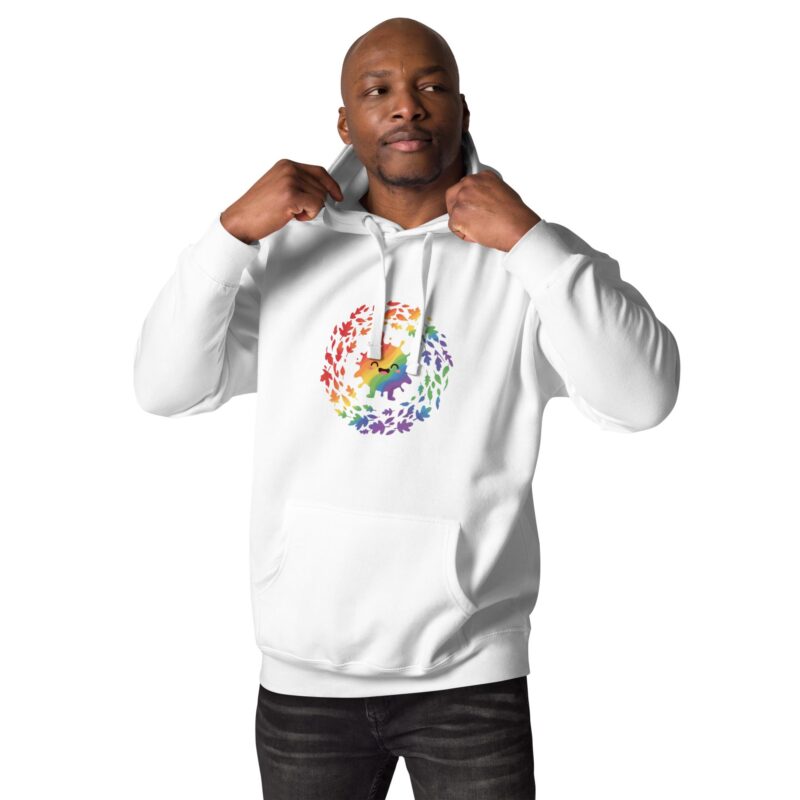 Rainbow Swirl Unisex Premium Hoodie – Express Yourself in Living Color - Image 6