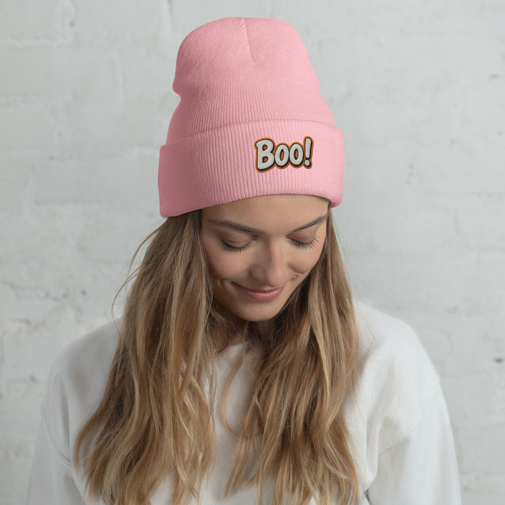 BOO! Pop Art Beanie – Embroidered Halloween Statement Hat - Image 22