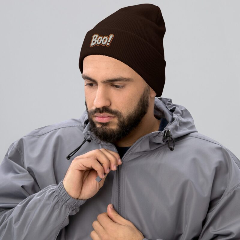 BOO! Pop Art Beanie – Embroidered Halloween Statement Hat - Image 23