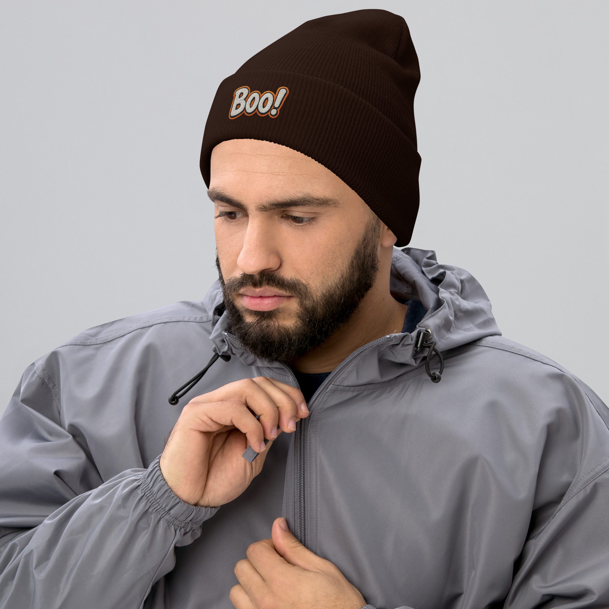 BOO! Pop Art Beanie – Embroidered Halloween Statement Hat - Image 23