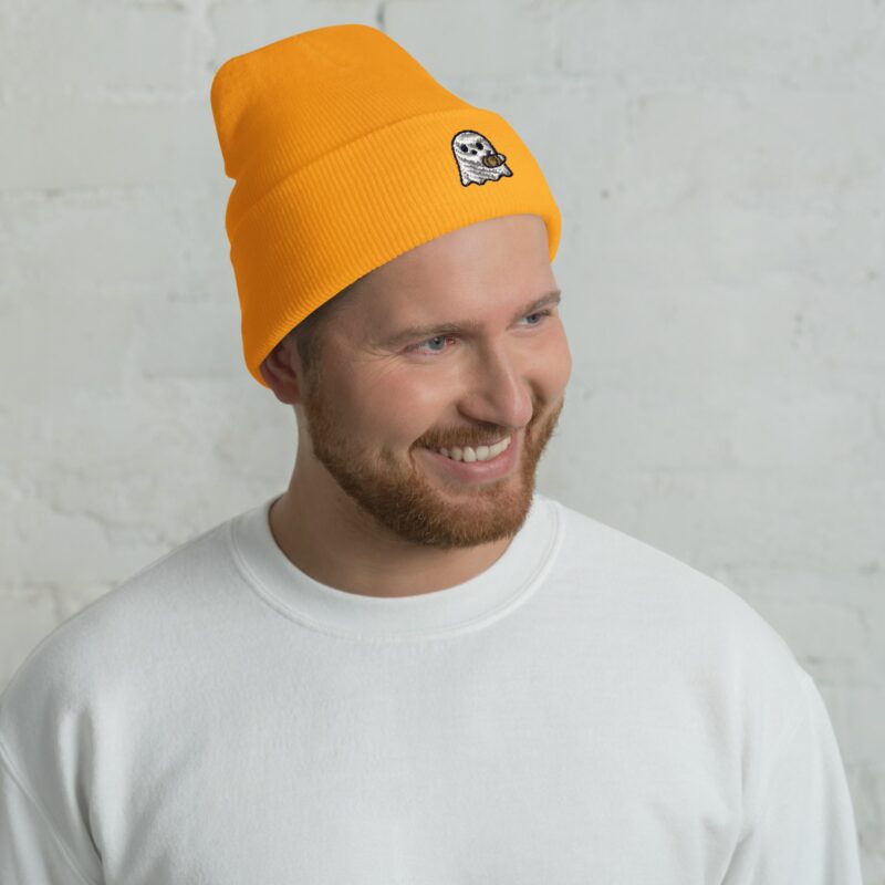 Boo-tiful Ghost Beanie – Embroidered Cuffed Hat - Image 13