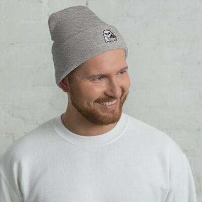 Boo-tiful Ghost Beanie – Embroidered Cuffed Hat