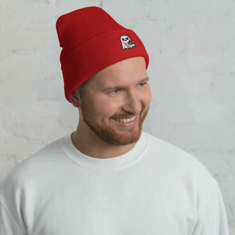 Boo-tiful Ghost Beanie – Embroidered Cuffed Hat - Image 10