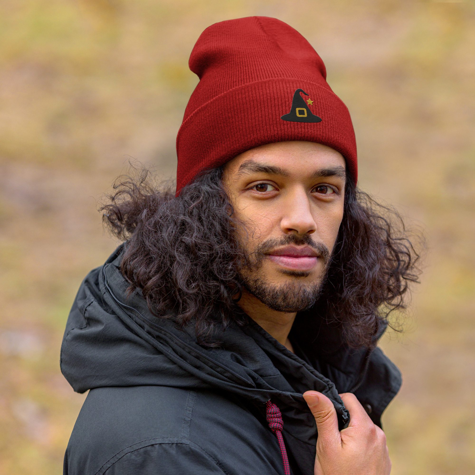 Witchy Magic Beanie – Embroidered Hat with Star Charm