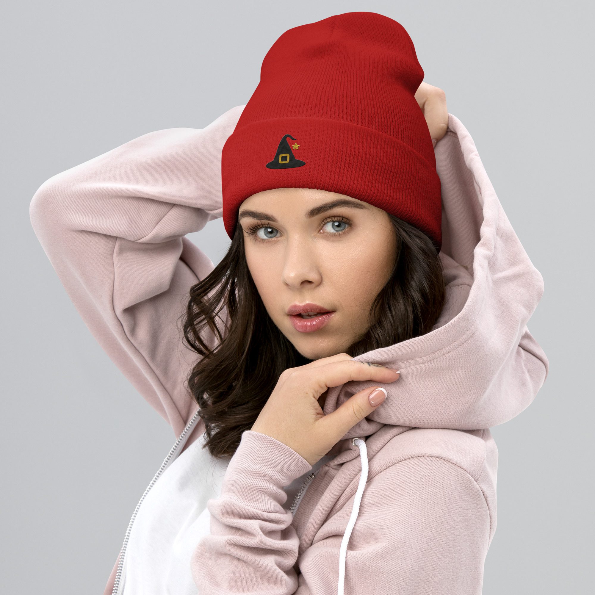 Witchy Magic Beanie – Embroidered Hat with Star Charm - Image 6