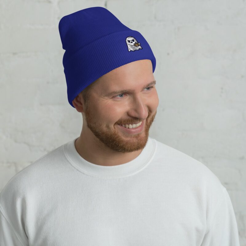 Boo-tiful Ghost Beanie – Embroidered Cuffed Hat - Image 7