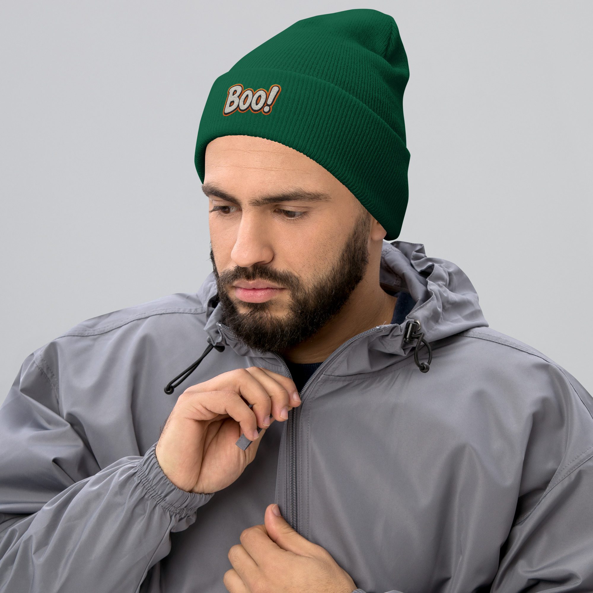 BOO! Pop Art Beanie – Embroidered Halloween Statement Hat - Image 17