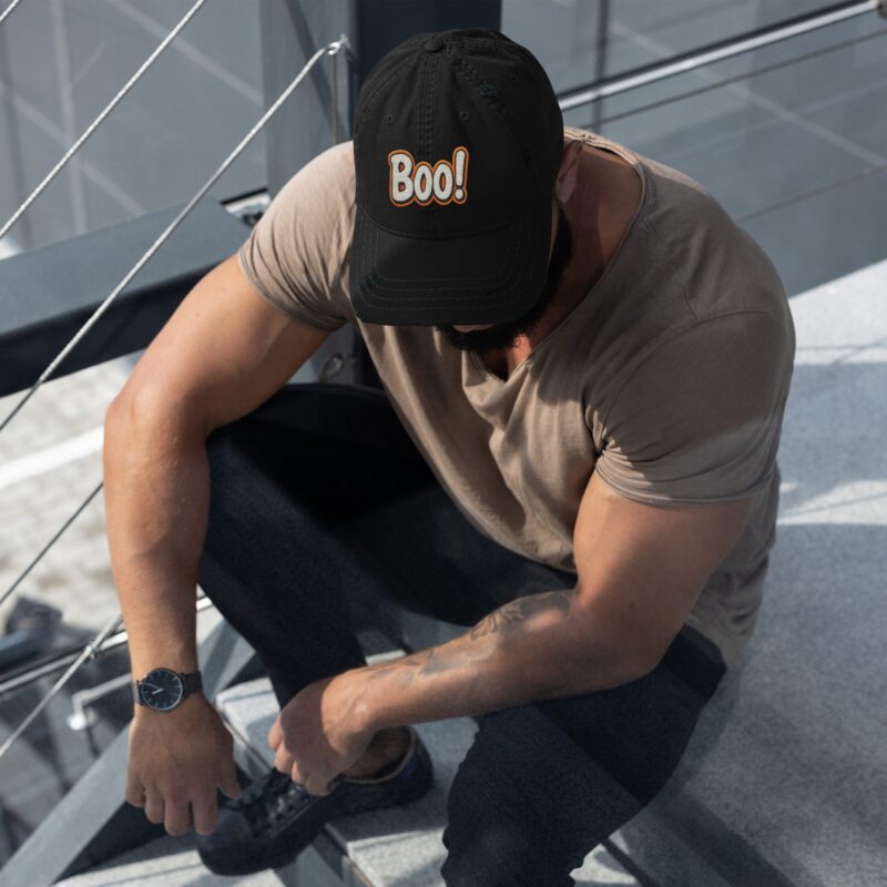 BOO! Comic Pop Embroidered Hat – Halloween Statement Cap