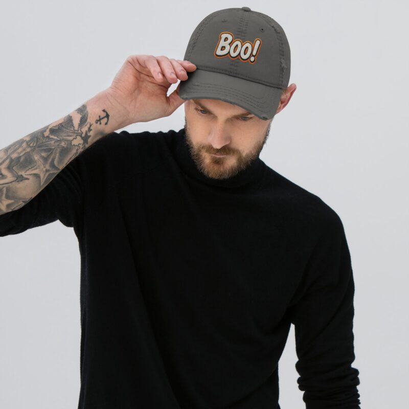BOO! Comic Pop Embroidered Hat – Halloween Statement Cap - Image 10