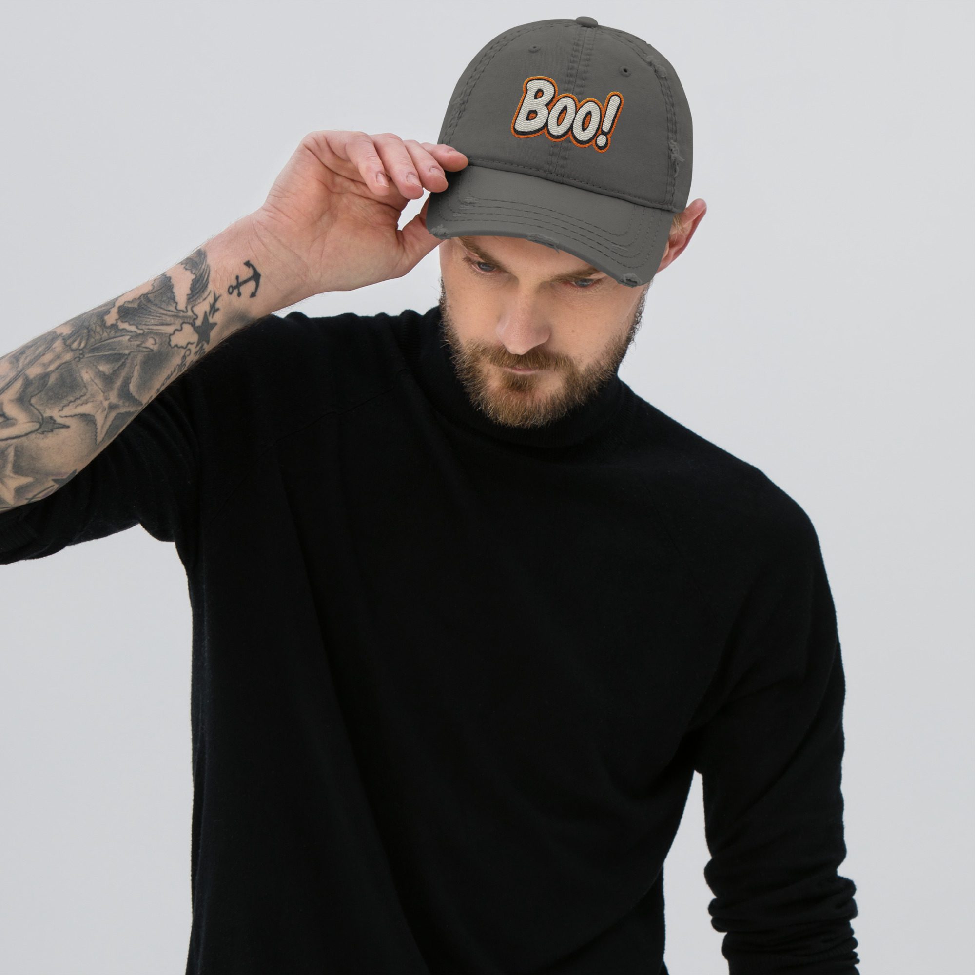 BOO! Comic Pop Embroidered Hat – Halloween Statement Cap - Image 10