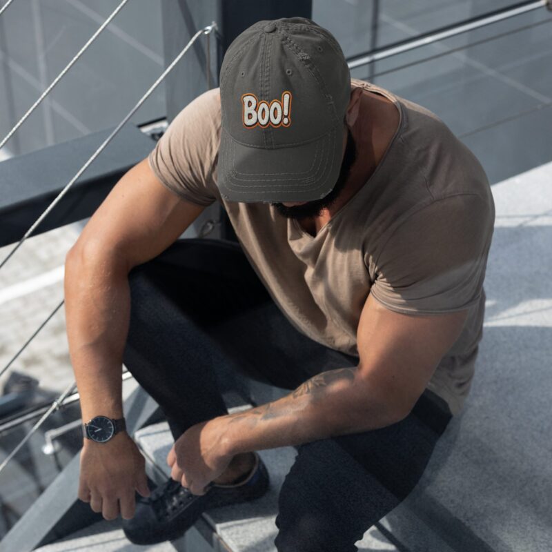 BOO! Comic Pop Embroidered Hat – Halloween Statement Cap - Image 16
