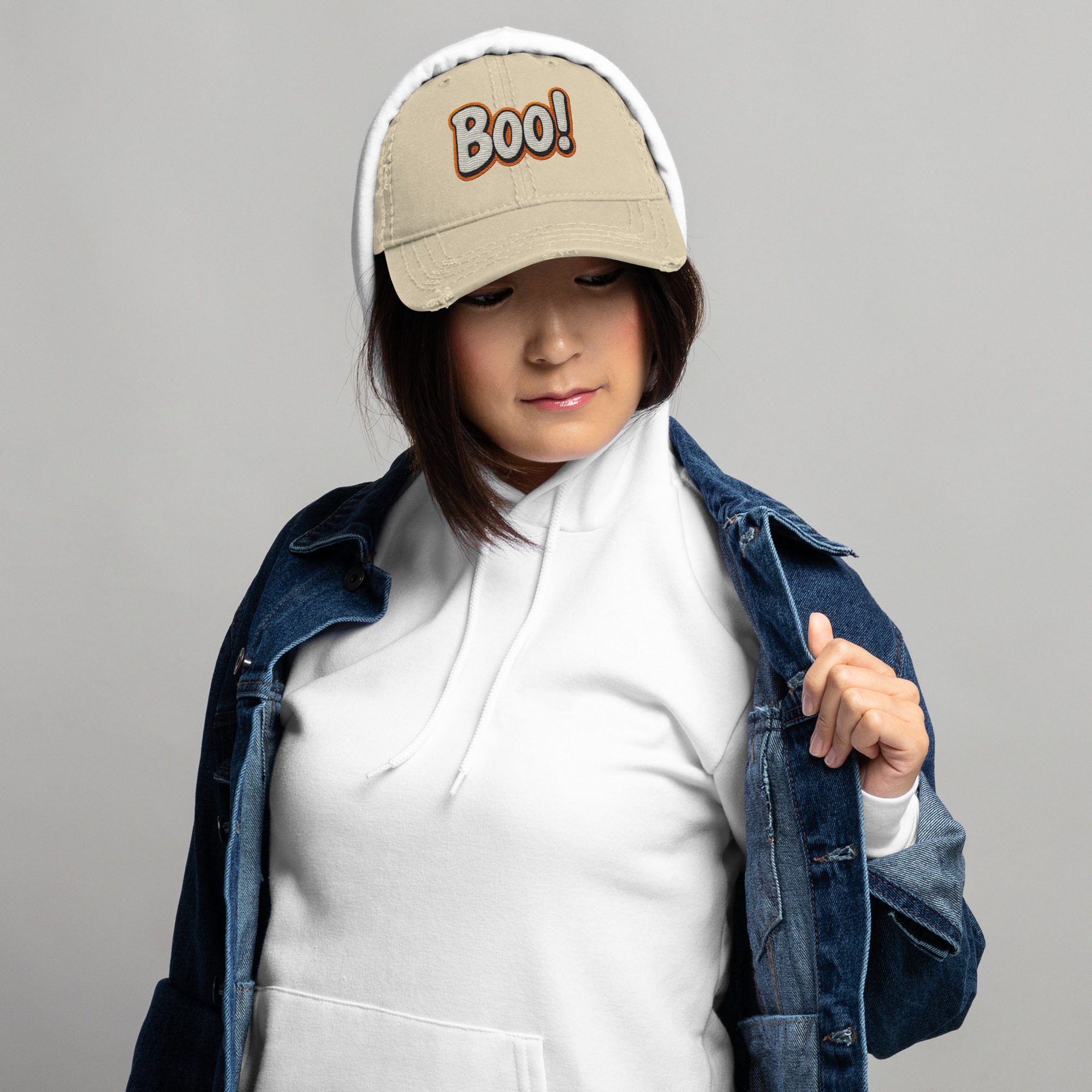 BOO! Comic Pop Embroidered Hat – Halloween Statement Cap - Image 12