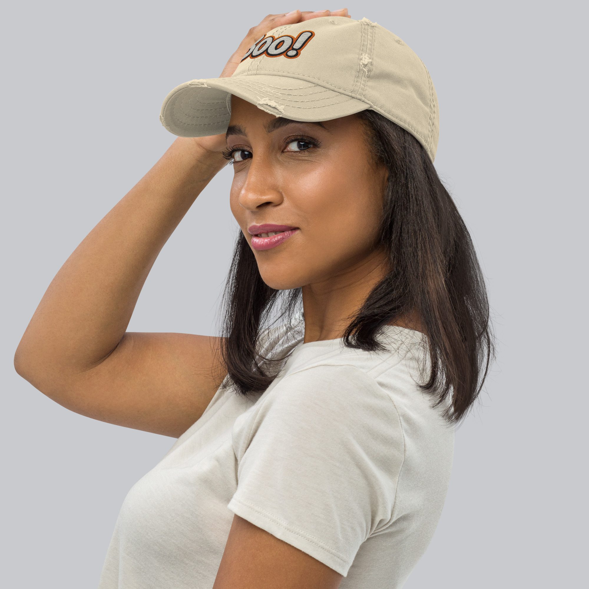 BOO! Comic Pop Embroidered Hat – Halloween Statement Cap - Image 11