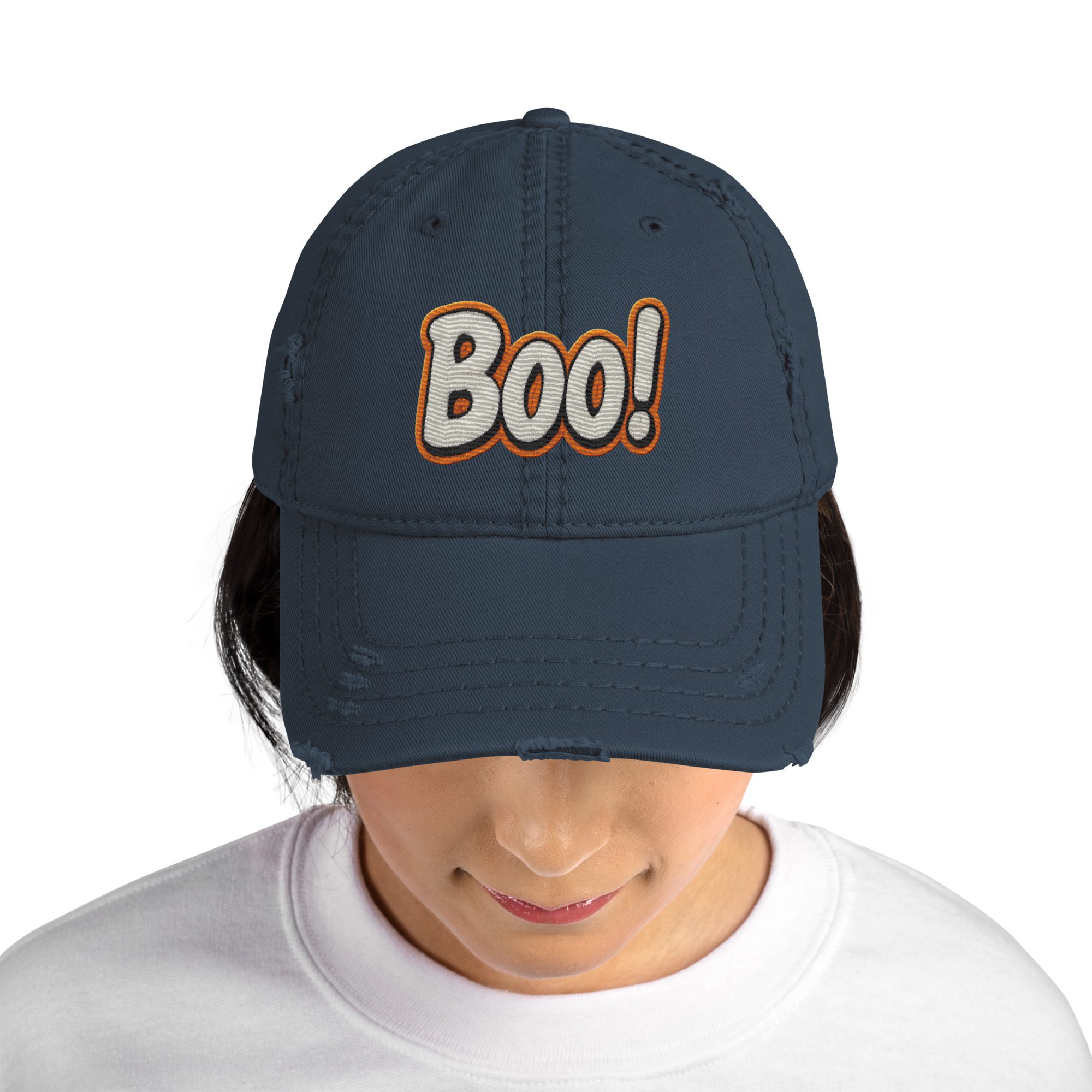 BOO! Comic Pop Embroidered Hat – Halloween Statement Cap - Image 5