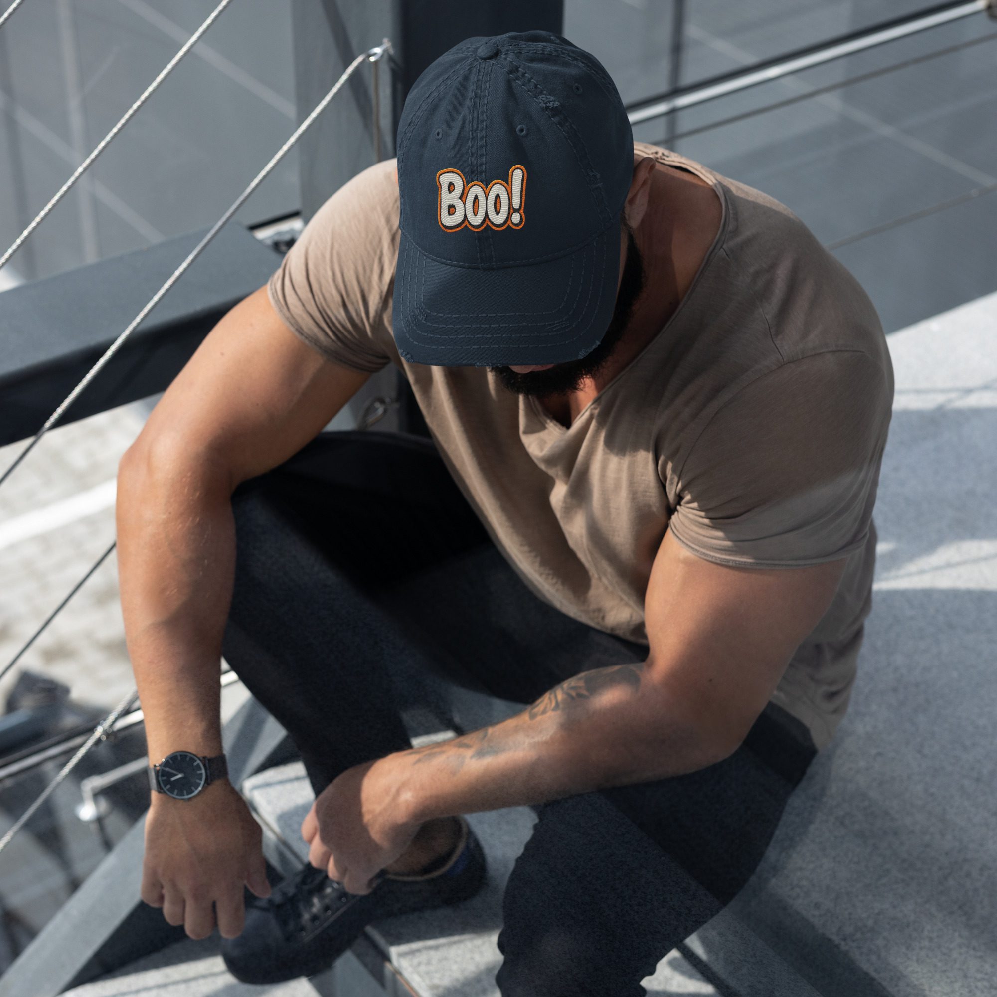 BOO! Comic Pop Embroidered Hat – Halloween Statement Cap - Image 14
