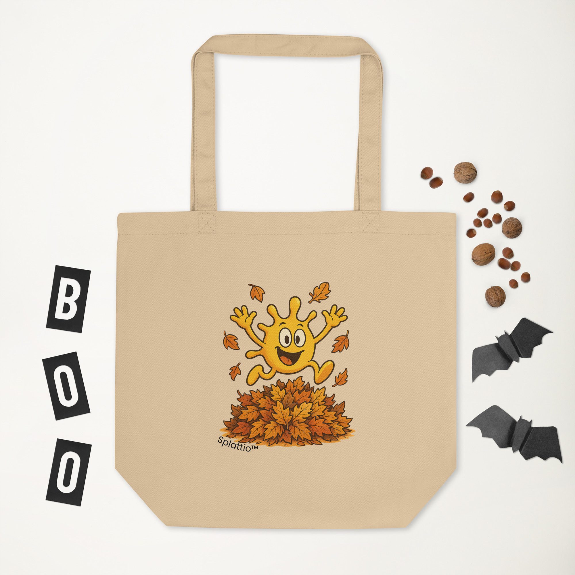 Splatty Autumn Leaves Eco Tote Bag - Image 7