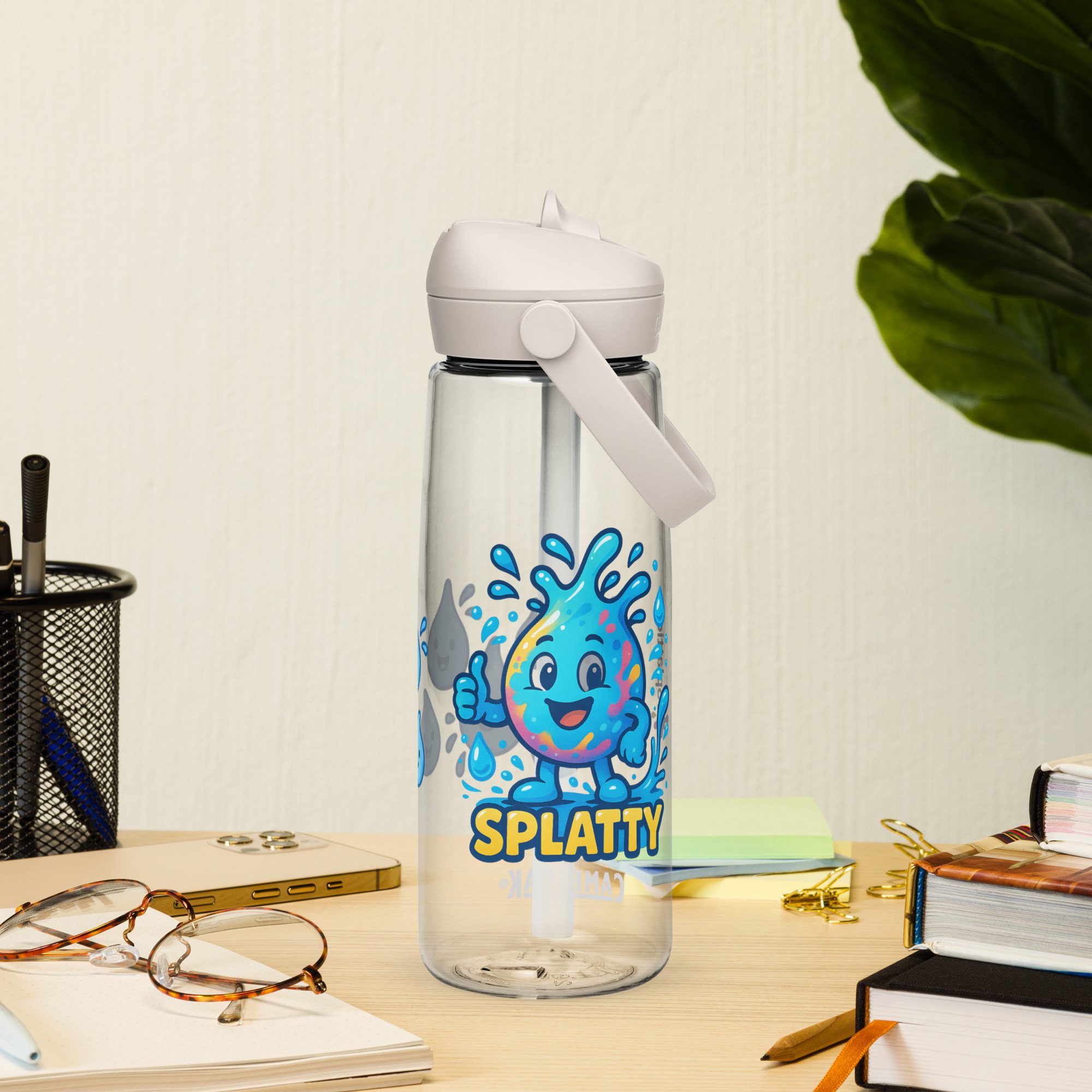 Splatty™ Flip Straw 25oz Water Bottle – Fun Hydration with Character! - Image 16