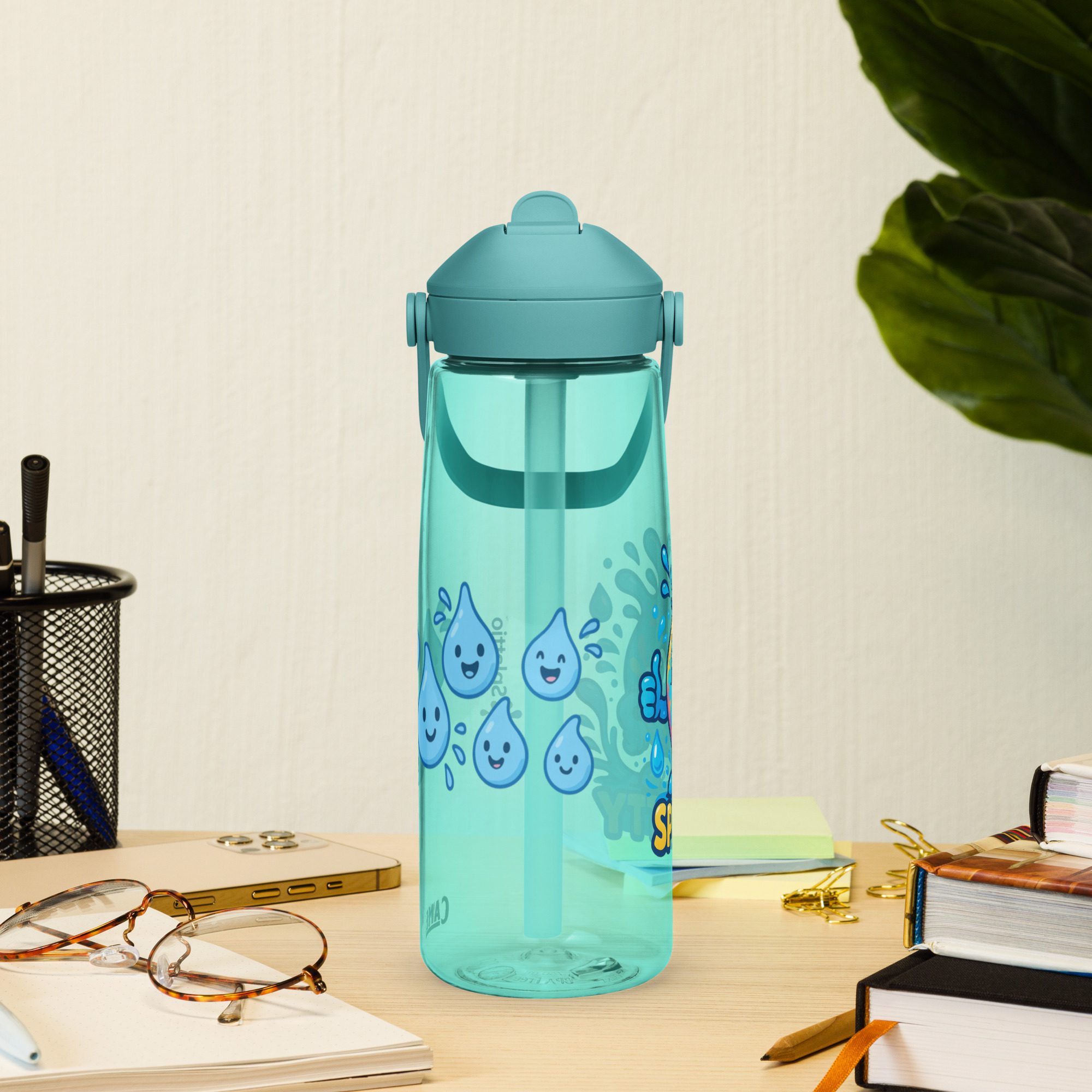 Splatty™ Flip Straw 25oz Water Bottle – Fun Hydration with Character! - Image 11