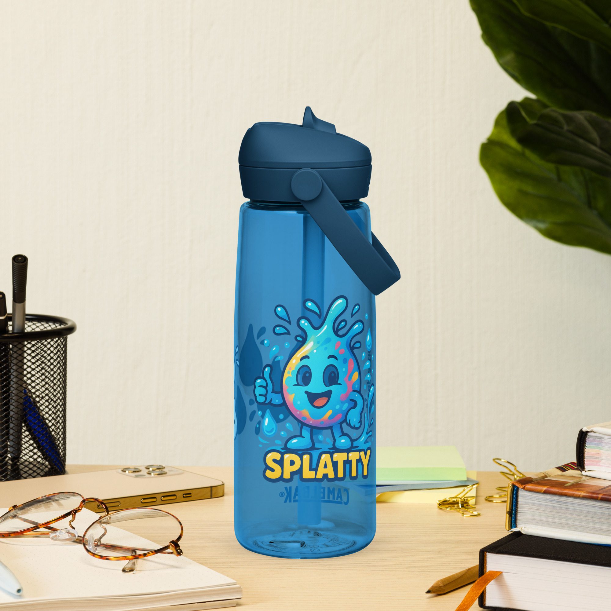 Splatty™ Flip Straw 25oz Water Bottle – Fun Hydration with Character! - Image 4