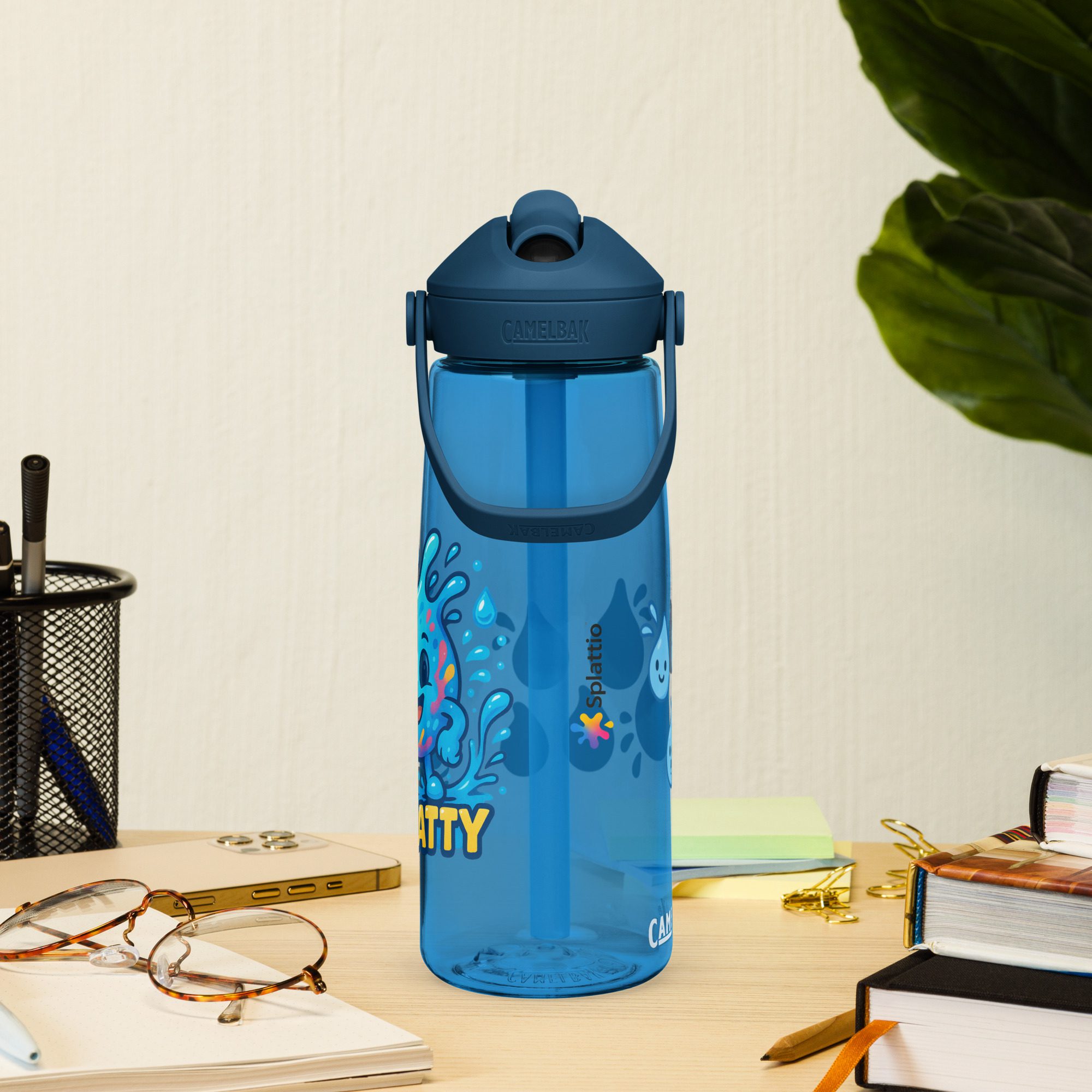 Splatty™ Flip Straw 25oz Water Bottle – Fun Hydration with Character! - Image 2