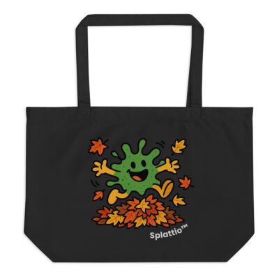 Splatty Autumn Splash Large Organic Tote Bag